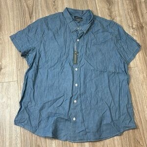 Bonobos men chambray button down shirt jean size  4XL NWT